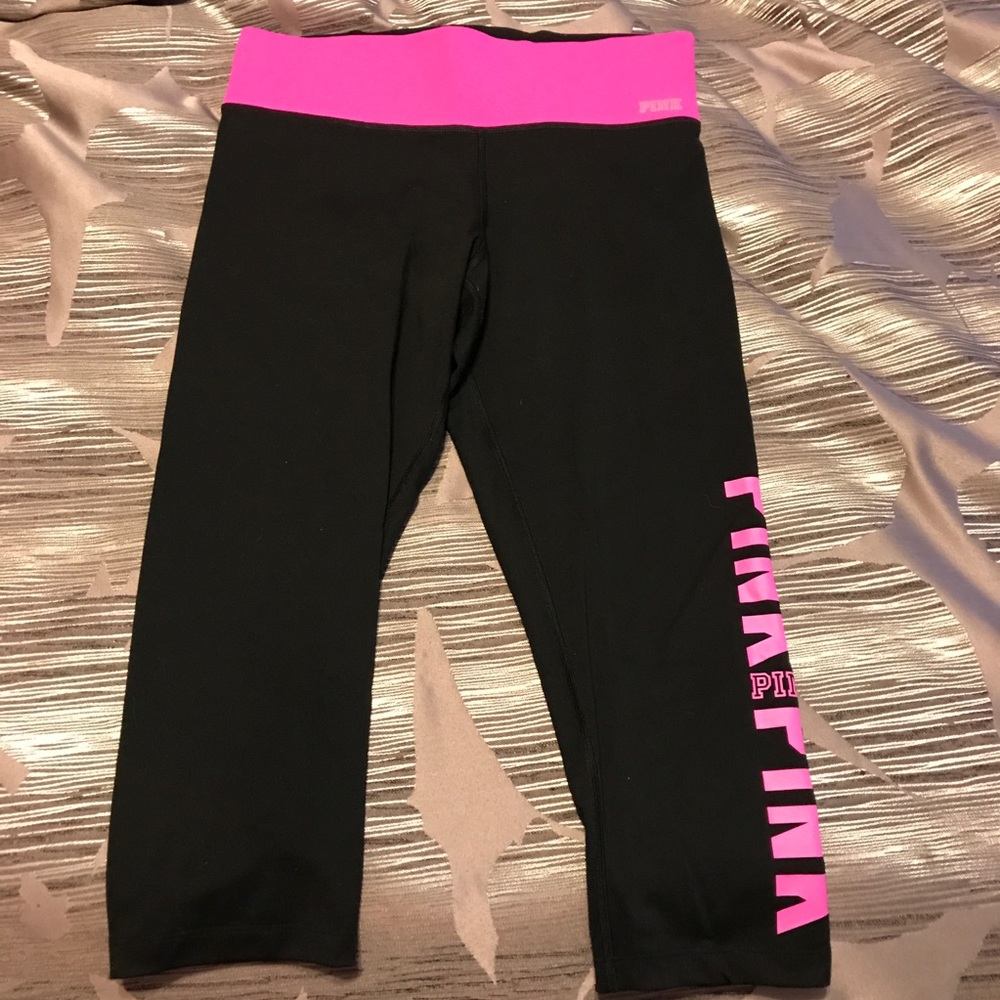 Victoria’s Secret Pink & black yoga pants size S